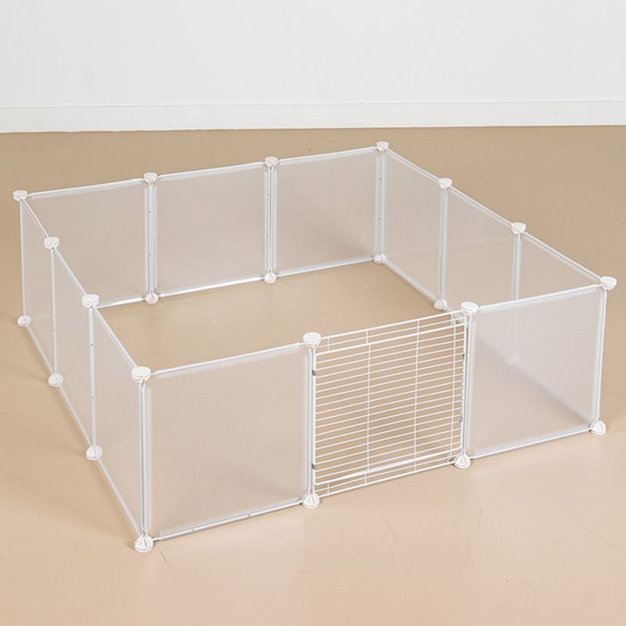 딩동펫 강아지 투명울타리 소형 11p  안전문