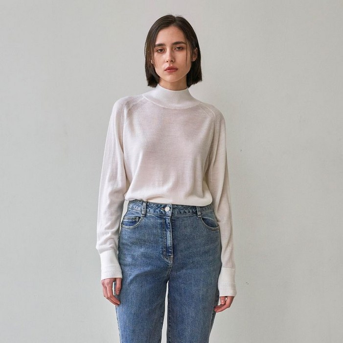 앤클라인 모크넥 울 니트 A4GS02