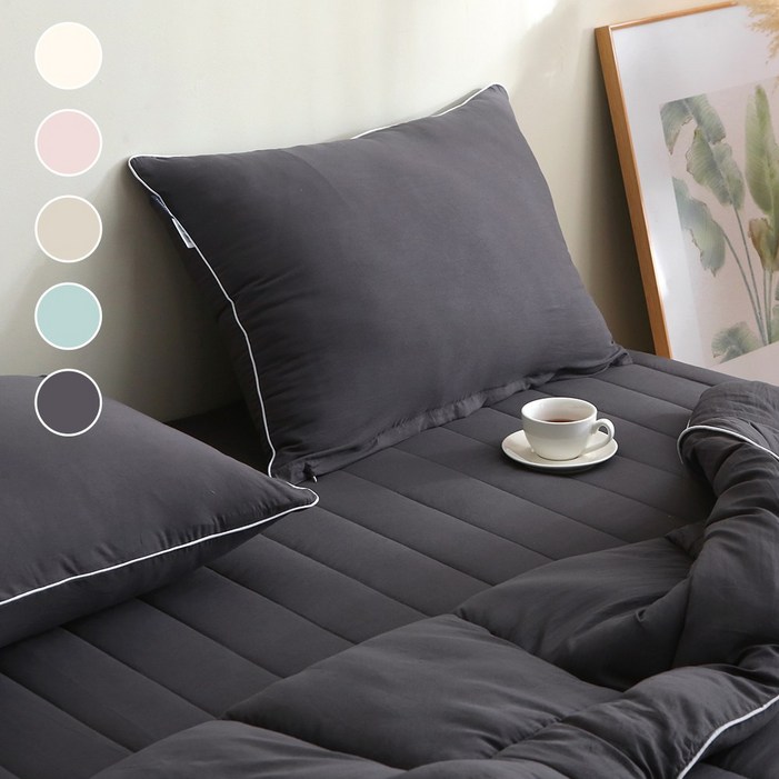 루아베 부드러운 워싱 차렵이불 세트