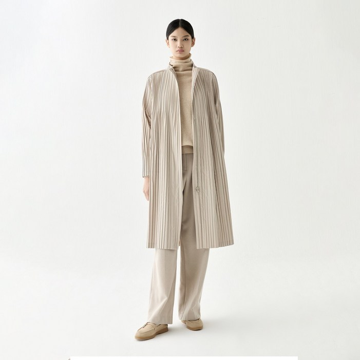 플리츠미 헤리티지 플리츠 트렌치코트HPJKF024G55