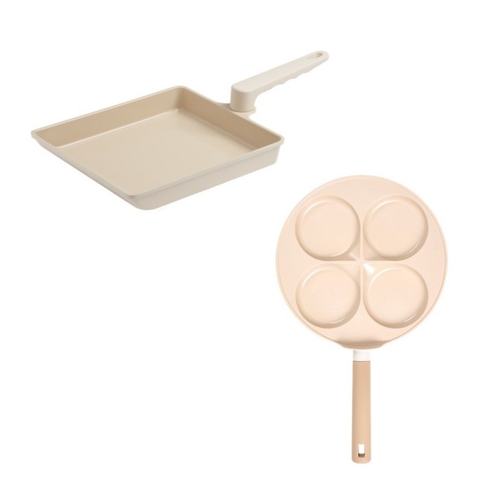 트루쿡 IH 인덕션 계란 후라이팬 세라믹 에그팬 2종 세트, 자이언트 계란말이팬  4구 에그팬, 1개