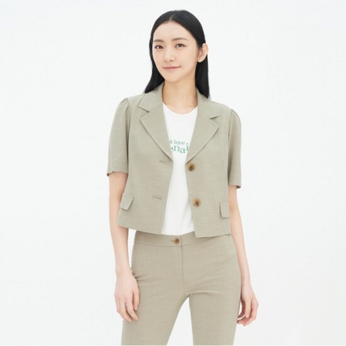 베스띠벨리 23 신상 투버튼 테일러드 크롭 자켓 BGJAF7102 1467854