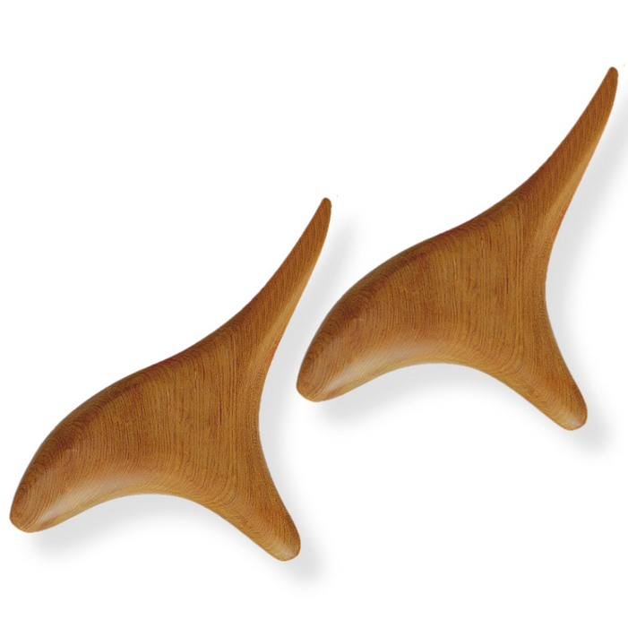 나무 괄사 지압봉 마사지기 두피 발 승모근 림프순환 이완