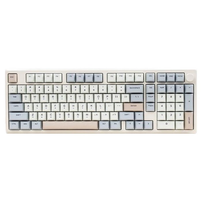 EPOMAKER GALAXY100 한글버전 풀 알루미늄 유무선 기계식 키보드 QMKVIA, 제조사축, 마블 화이트 스위치, 그레이