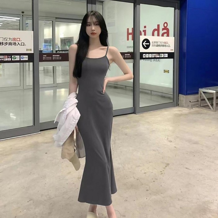 피어니스트 스트립 나시 머메이드 롱원피스 피어니스트 스트립 나시 머메이드 롱원피스