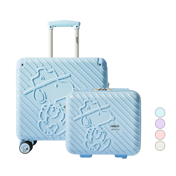 큐랑 피너츠 시애틀 스누피 기내용 미니캐리어미니백 세트 12인치18인치