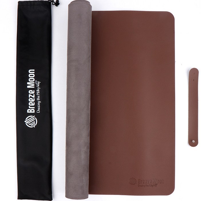 브리즈문 가죽 테이블 보호매트 테이블보  고정 스트랩  파우치