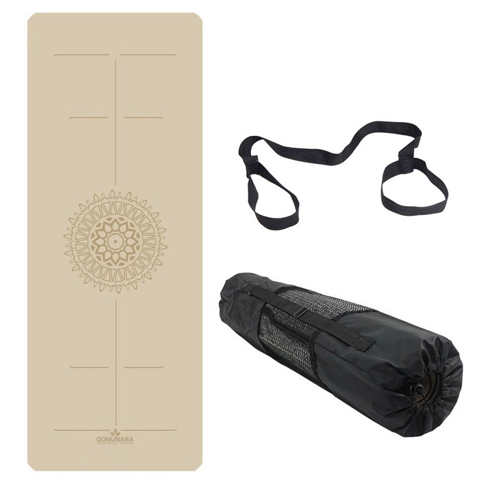 고무나라 TPE PRO 센터라인 요가매트 8mm + 보관스트랩 + 전용가방 세트