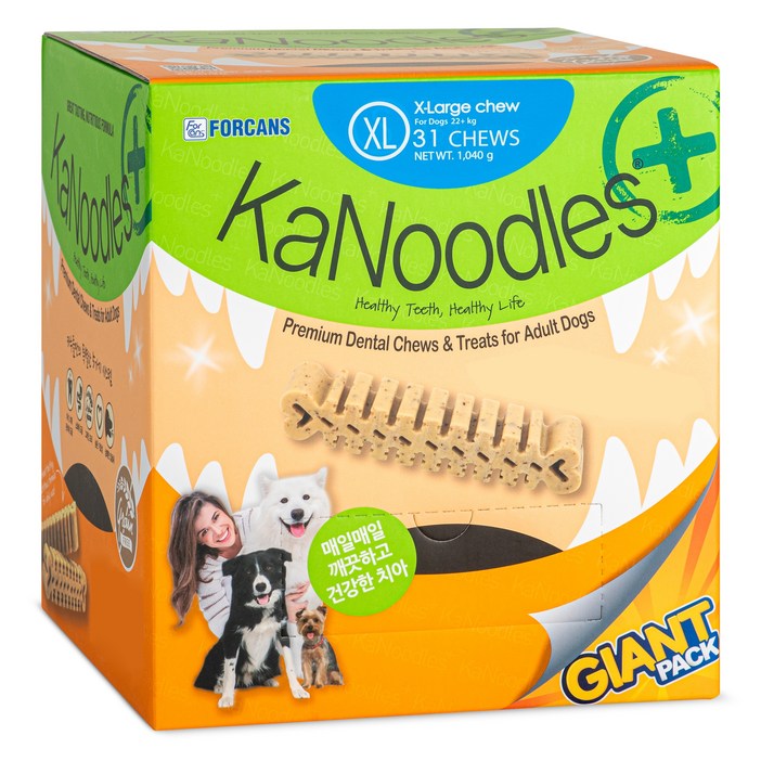 포켄스 강아지 카누들 플러스 필로팩 대용량 덴탈껌 XL 31p, 구강청결, 1.04kg, 1개