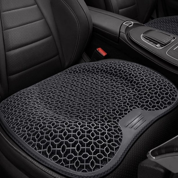 차량용 통풍 쿨 젤리 패드 방석, 블랙, 1개