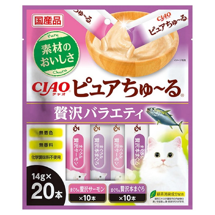 챠오츄르 고양이 퓨어츄르 버라이어티 짜먹는 간식 SC543 20p