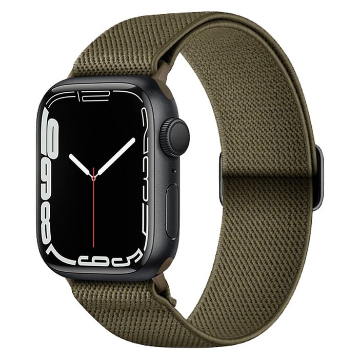 아이몰 애플워치 고탄력 나일론 스포츠 밴드 스트랩, 카키, 1개