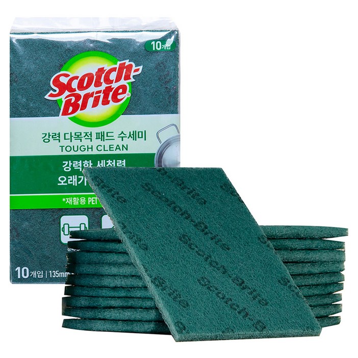 스카치브라이트 강력 다목적 패드 수세미 중형