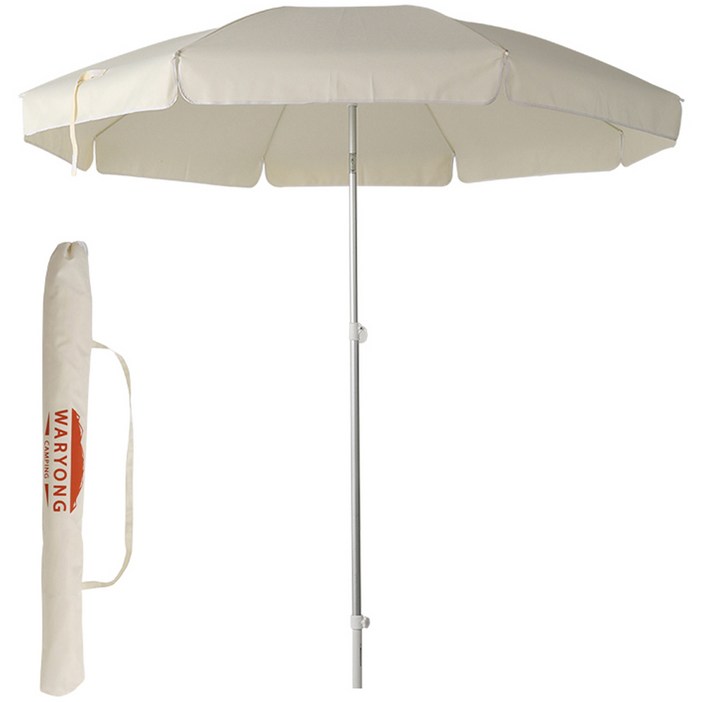 와룡물산 초경량 파라솔 받침대 미포함, 베이지