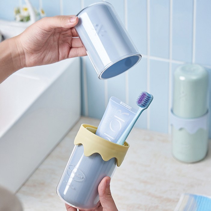 더자카 파스텔 휴대용 칫솔 케이스