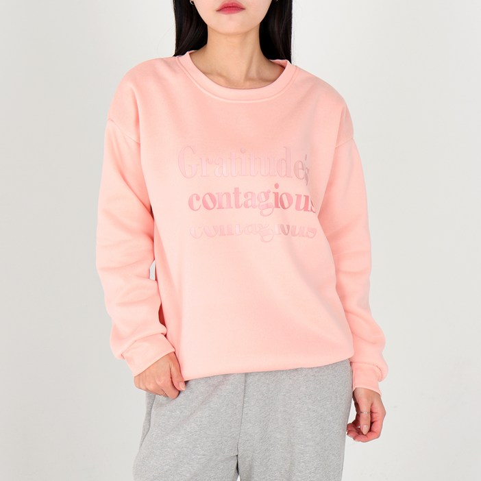 닷이프 파스텔 감성 레터링 맨투맨