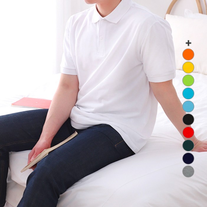 유니렉스 남녀공용 티센스 컬러풀 카라 반팔 티셔츠