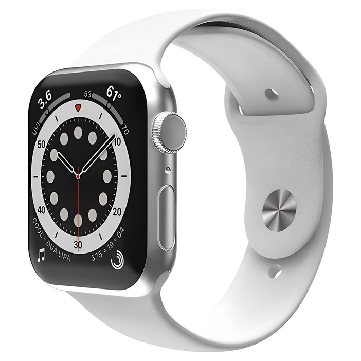 신지모루 애플워치 호환 실리콘 원버튼 스트랩, 화이트