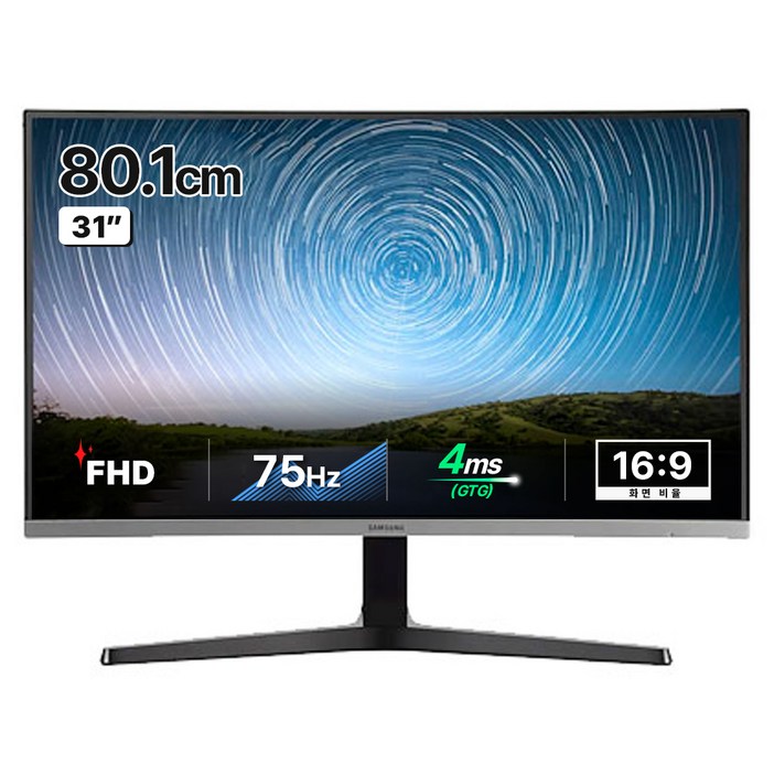삼성전자 80.1cm 75Hz 인피니티 디자인 커브드 모니터, 80.1cm, C32R500 삼성전자 80.1cm 75Hz 인피니티 디자인 커브드 모니터, 80.1cm, C32R500