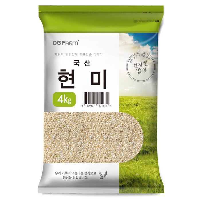 건강한밥상 국산 현미, 4kg, 1개