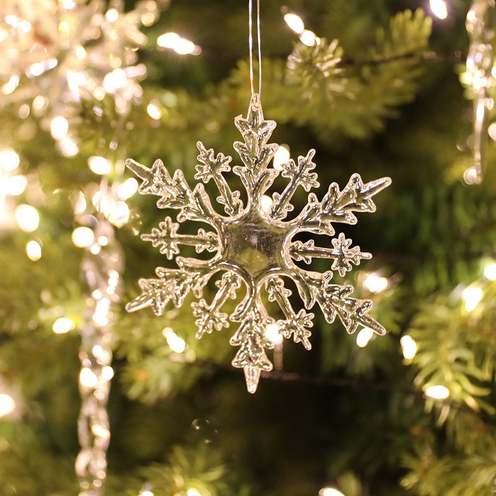 조아트 크리스탈 아이씨클 크리스마스 트리 오너먼트 67p, 단일 색상, 1개