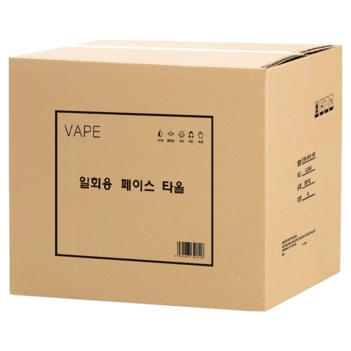 VAPE 팝업 타입 일회용 페이스 타올, 100매, 60개