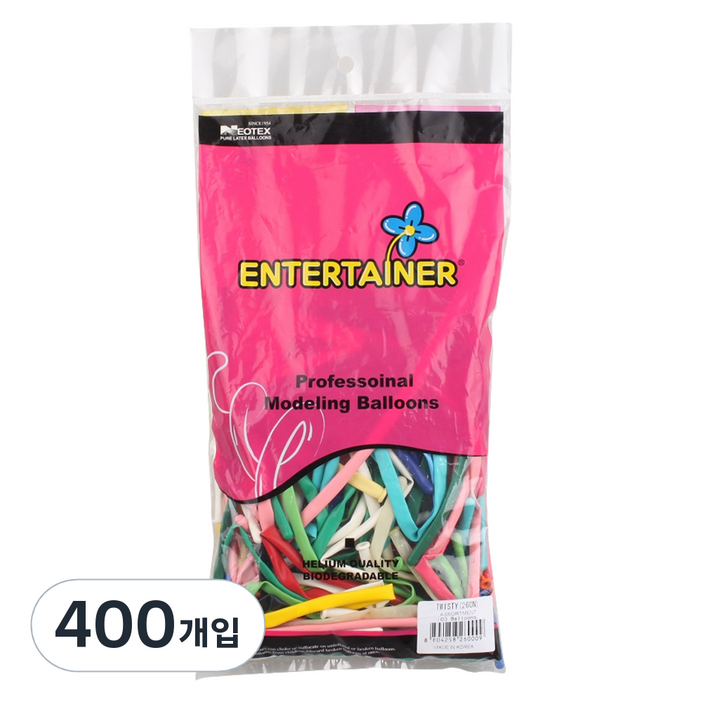 네오룬즈 260N 요술풍선, 스탠다드 파스텔혼합, 400개입