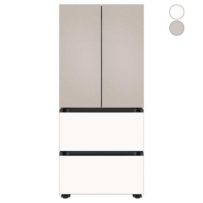 색상선택형 삼성전자 BESPOKE AI 김치플러스 4도어 냉장고 490L 방문설치