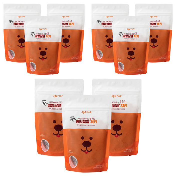멍멍팔팔 져키, 소고기맛, 200g, 9개