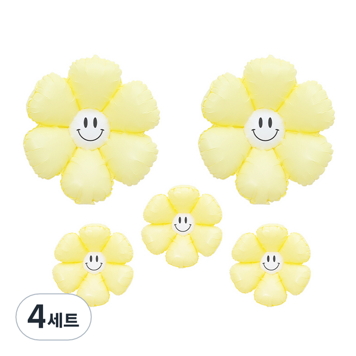 피앤비유니티 무광마카롱 스마일 데이지풍선 세트