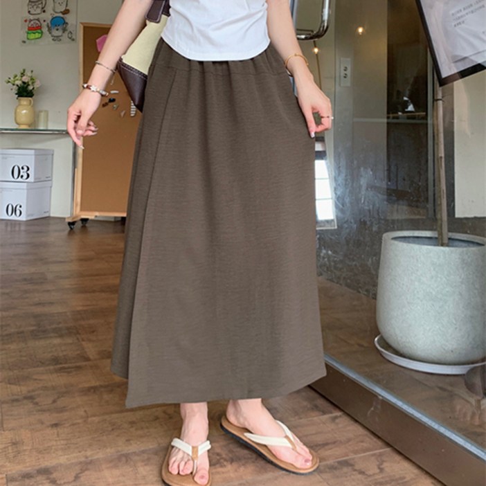 레몬소울 브리즈 밴딩 와이드 랩 팬츠 스커트