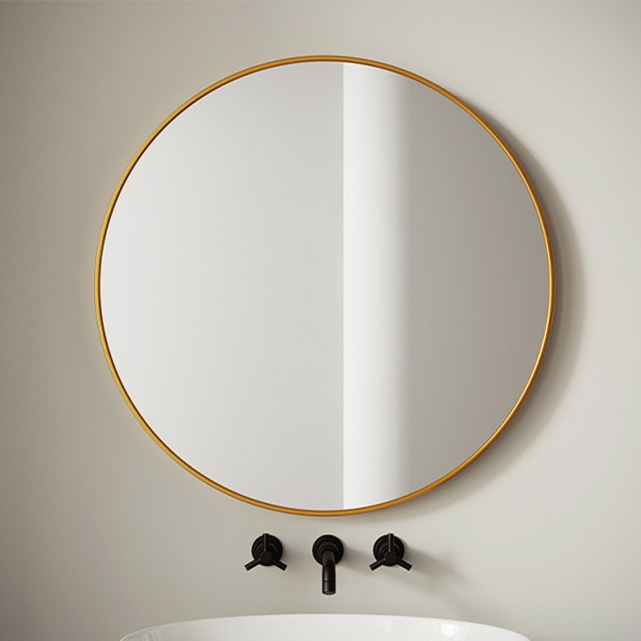 맙소샵 클래식원형 거실 욕실 접착식 방폭 거울 30cm HR2632
