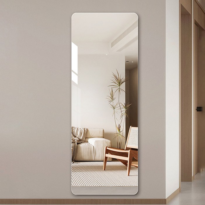로렘 쉽게 붙이는 아크릴 전신거울 2mm 고급형 40 x 150 cm, 단일 색상