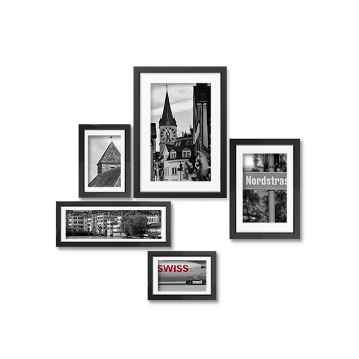 데코 인테리어 모던시티 액자 벽장식 스티커 세트