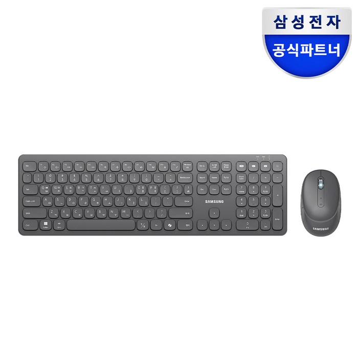 삼성전자 펜타그래프 저소음 블루투스 무선 키보드 마우스 세트 멀티페어링 사무용 무소음 SPM1800Q, 일반형, 블랙, SPM1800Q