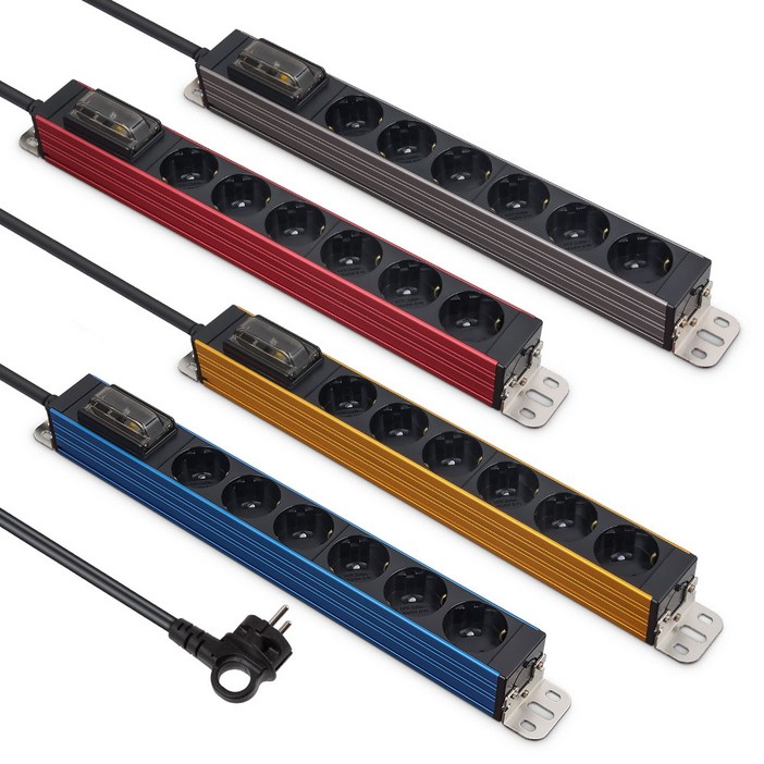 현대일렉트릭  서버탭 고용량 멀티탭 4000W 누전차단 2구,3구,4구,6구 1.5M 5M 콘센트
