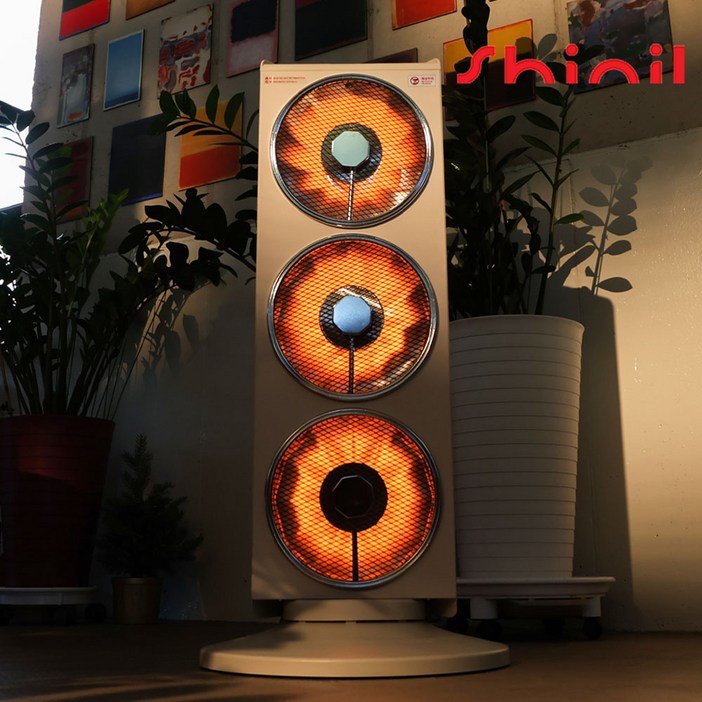 신일 3구 전기히터 전기난로 하이라이트 가정용 사무실 난로