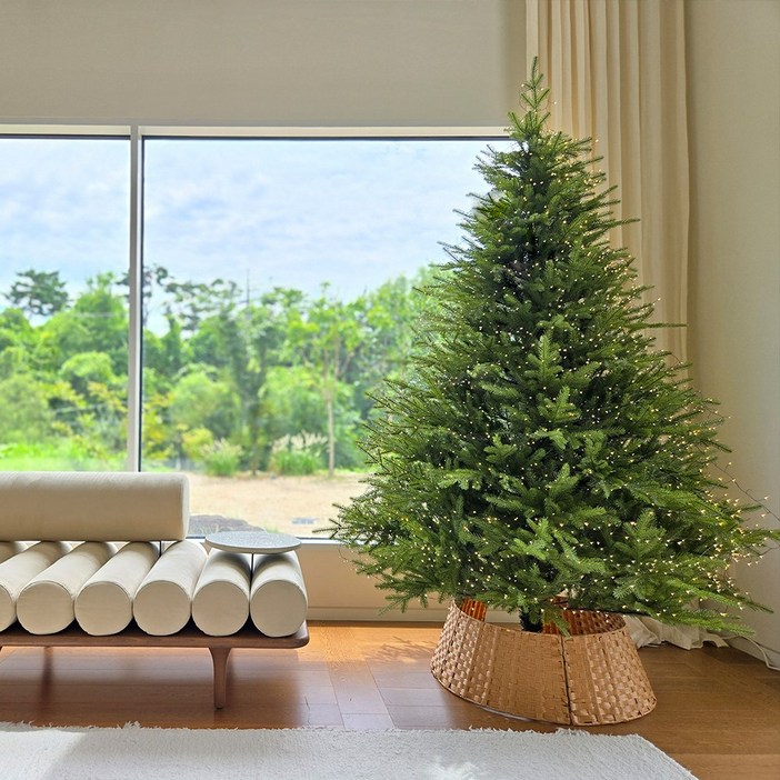 에버렐 PE100 프리미엄 크리스마스트리 호텔 라운지 북유럽 감성 트리, 트리전구