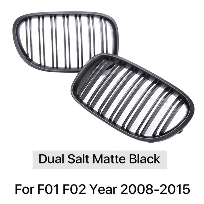 bmw 그릴 커버 튜닝 7 시리즈 f01 f02 2008-2015용 하부 전면 상부 신장 범퍼 dual slat m color 내부 탄소 섬유 내부