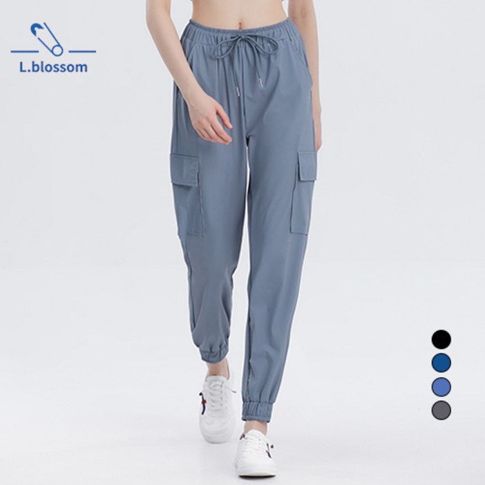 엘블로썸 여름 여성 찰랑 아이스 스판 건빵 조거팬츠 벤츄리원단
