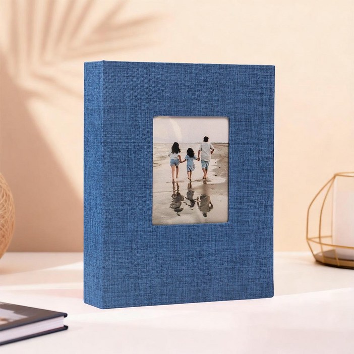바나르코 결혼 생일 여행 기념 사진 앨범 포토북 미니앨범 160포켓, 20매, 블루