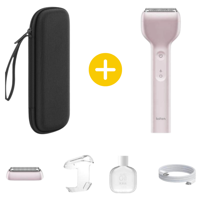 라이펀 Laifen 면도기 T1 Pro 풀메탈바디 휴대용 미니 면도기, 핑크, 라이펀 T1 Pro  케이스 증정