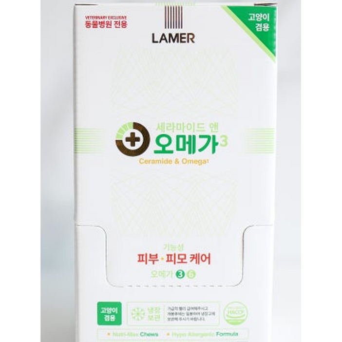 [국내정품]라메르 세라마이드 앤 오메가3 스틱 30gx10봉 1박스 / 강아지고양이 겸용[매장]