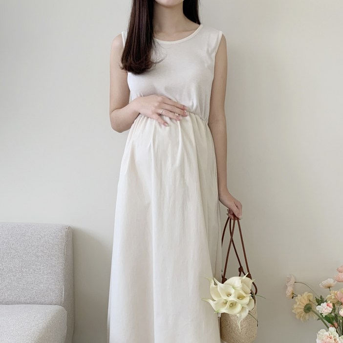 디얼 레이어드 임산부원피스 만삭 임부복