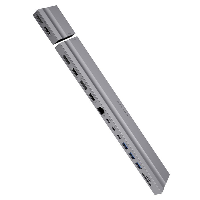 하이퍼드라이브 15in2 듀얼 USBC 멀티허브 도킹스테이션 4K HDMI PD충전 맥북 노트북 호환 HD156, 단품 1개, 1개