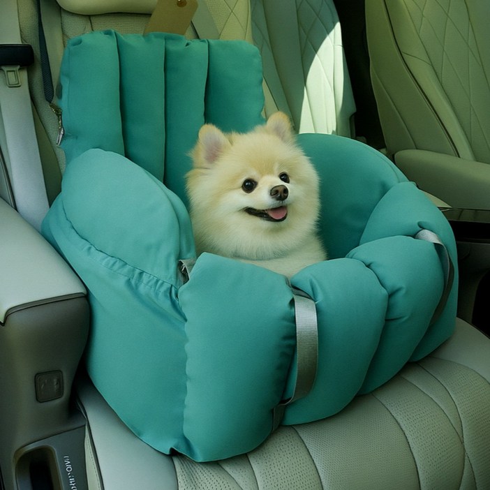 바투하루 강아지 카시트 이동가방, 1개, 민트색