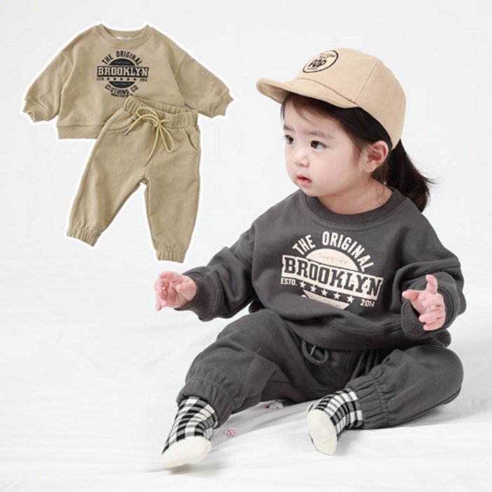 정리세일아이엠베베  브루클린 트레이닝 유아 면상하복 외출복 등원복