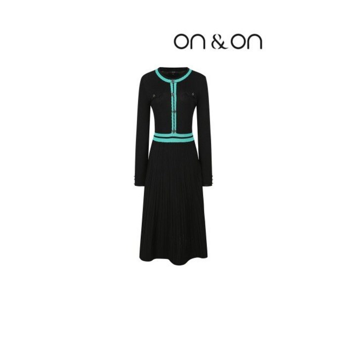 온앤온 배색 단추 장식 니트 원피스JK2MO329 720649