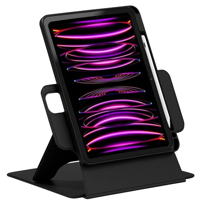 비스비 아이패드에어11 7세대 6세대 5세대 4세대 플렉스뷰 마그네틱 거치대케이스가로세로스탠딩, 1개