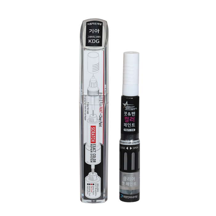 스타블랙 기아자동차 붓펜 페인트 자동차 도색용 KDG 그래비티그레이 쏘울부스터(EV),셀토스,올뉴스포티지,스포티지(NQ5), 1개